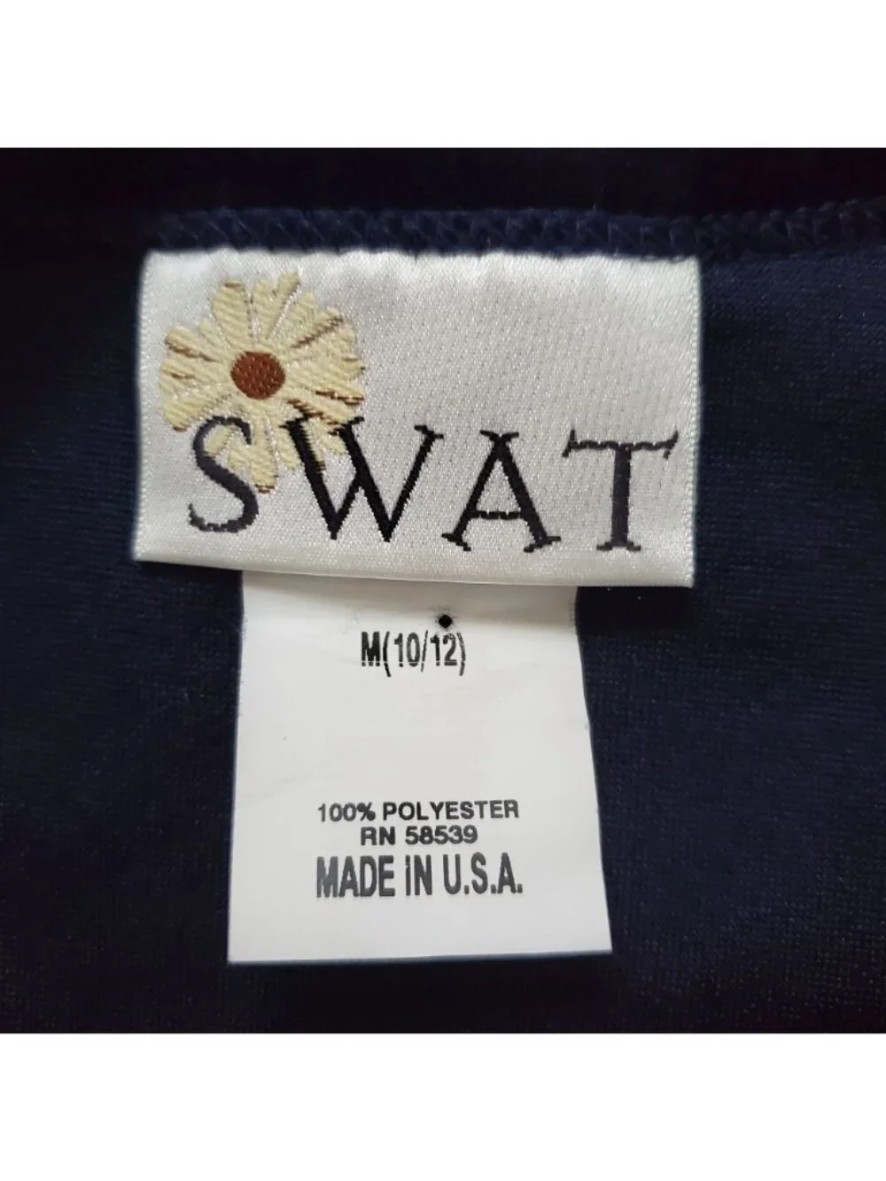 SWAT Brand Kids Girls Glittery Smiley Front Velvet Long Sleeve Blouse Sz Medium - Picture 7 of 9